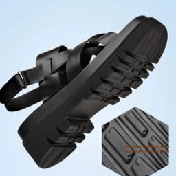 7cm Thick Soled Men's Sandals Inner Height Increasing Hollow Out Genuine Leather Summer Breathable Beach Sandals for Men