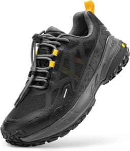 FitVille Men'S Wide Waterproof All-Terrain Hiking Trekking Shoes, Slip-Resistant Quick Lace Walking Trainers, Comfort Outdoor Sneakers For Travel, Camping, Running, Wide Feet & All Day Standing