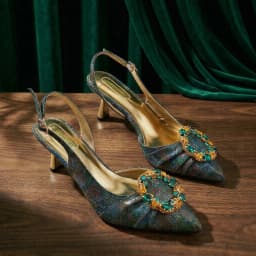 Multicolor Shimmer Rhinestone Circle Women Heels Rhinestone Ring Handle Evening Clutch Wedding Formal Matching Shoe and Bag Set