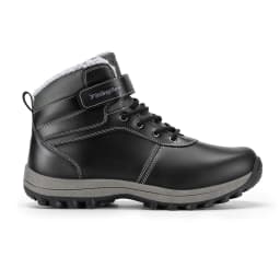 Fittington Men's Hiking Boots Wide Warm Fur Lined Winter Snow Boot Non-slip Outdoor Ankle High-top Trekking Shoes Waterproof