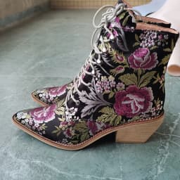 Women ankle boots plus size 23-26.5cm women shoes Chinese style embroidered flowers blue boots Flower women boots 4 colors