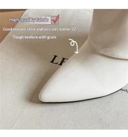 Botas Ankle Boots Autumn Winter Fashion Square Low Heels Boots Shoes for Women Designer Pointed Toe Zapatos De Mujer Handmade