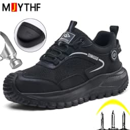 Lightweigh Work Safety Shoes Men Anti-Smash Anti-Puncture Work Shoes Breathable Men Shoes Anti-slip Steel Toe Protection Shoes