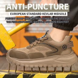 Lightweigh Work Safety Shoes Men Anti-Smash Anti-Puncture Work Shoes Breathable Men Shoes Anti-slip Steel Toe Protection Shoes