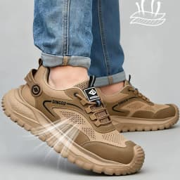 Lightweigh Work Safety Shoes Men Anti-Smash Anti-Puncture Work Shoes Breathable Men Shoes Anti-slip Steel Toe Protection Shoes