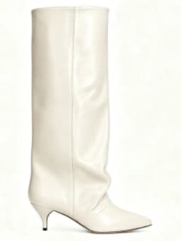 2026New Autumn and Winter Pointed Low Heel Knee High Women's Boots, Fashionable and Versatile Women's Mid Top Boots