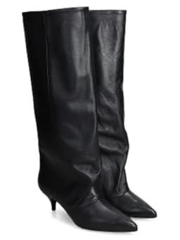 2026New Autumn and Winter Pointed Low Heel Knee High Women's Boots, Fashionable and Versatile Women's Mid Top Boots