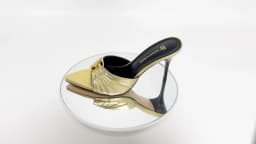 2024Women's GJ Brand High Heels 9.5CM Anti slip Slippers Pointed Leather Fashion Banquet Women's Shoes Solid Color Sexy Slippers