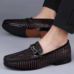 Trendy Brand Men's Genuine Leather Shoes Luxurious Banquet Dress Shoes Men's Low Top Loafers Casual Walking Shoes Big Size：36-47