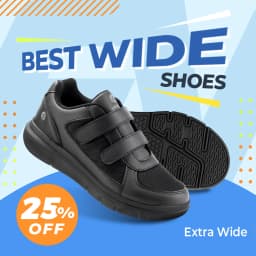 FitVille Men'S Diabetic Shoes Extra Wide 4E Senior Shoe Relieve Neuropathy Suitable For Swollen Foot Pain With Arch Support