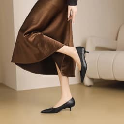 MORAZORA 2026 New Genuine Leather Shoes 4cm High Heels Office Dress Shoes Pointed Toe Fashion Single Shoes