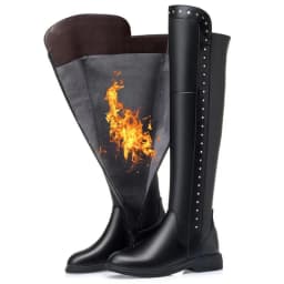 AIYUQI Womens Knee High Boots Winter 2026 New Genuine Leather Women Thigh High Boots Plus Size Wool Warm Women's High Boots