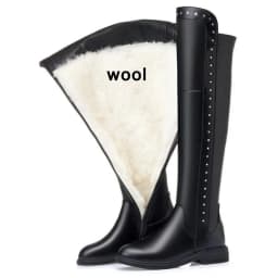 AIYUQI Womens Knee High Boots Winter 2026 New Genuine Leather Women Thigh High Boots Plus Size Wool Warm Women's High Boots