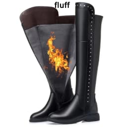 AIYUQI Womens Knee High Boots Winter 2026 New Genuine Leather Women Thigh High Boots Plus Size Wool Warm Women's High Boots