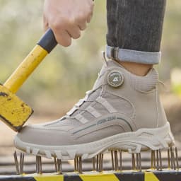 Male Indestructible Shoes Composite Toe Protection Shoes Security Puncture-Proof Work Sneakers Safety Boot for Engineers Men