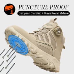 Male Indestructible Shoes Composite Toe Protection Shoes Security Puncture-Proof Work Sneakers Safety Boot for Engineers Men