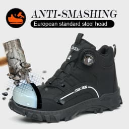 Male Indestructible Shoes Composite Toe Protection Shoes Security Puncture-Proof Work Sneakers Safety Boot for Engineers Men