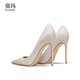 Luxury Heels for women 2025 Real Leather Elegant Women Shoes With Low Heel White Matte Pumps Pointed Ladies Prom Shoes Women