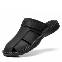 First-Layer Cowhide New Men's Casual Sandals Non-Slip Summer Beach Sandals Suitable for Outdoor Leisure Sports Beach