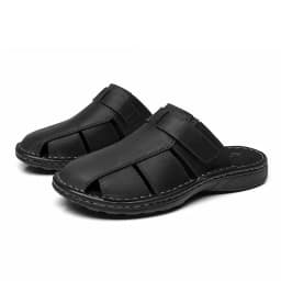 First-Layer Cowhide New Men's Casual Sandals Non-Slip Summer Beach Sandals Suitable for Outdoor Leisure Sports Beach