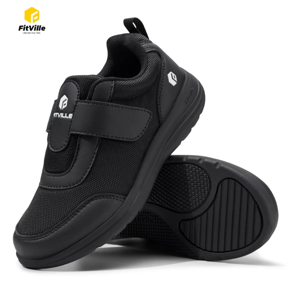 Fitville Wide Width Women's Diabetic Shoes Walking Shoes Casual Breathable for Elderly Swollen Feet Foot Pain Relief Neuropathy