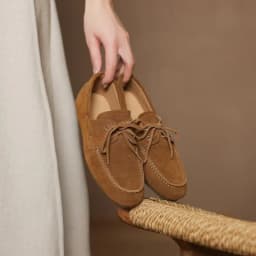 MORAZORA Size 35-43 Ins Hot Genuine Leather Flat Shoes Women Suede Brand Desgin Casual Flats Fashion Ladies Loafers 4 Colors