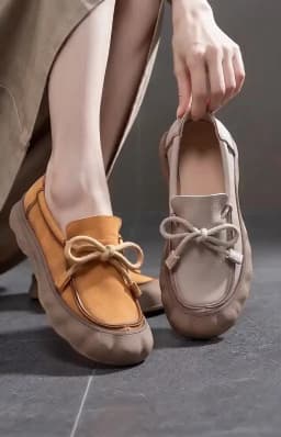 AIYUQI Women's Sneakers Genuine Leather 2026 New Non-Slip Women German Training Shoes Large Size Lace-Up Female Loafers
