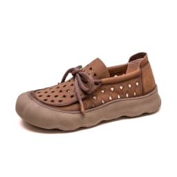 AIYUQI Women's Sneakers Genuine Leather 2026 New Non-Slip Women German Training Shoes Large Size Lace-Up Female Loafers