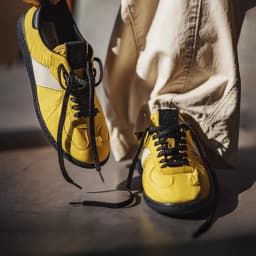 Maden Unisex Vintage Yellow Sneakers Classic Low Top Flat Sole Lightweight Casual German Trainers Lace Up Commuter Shoes