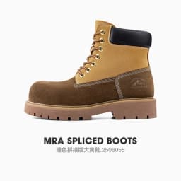 Mr.A Brand Spliced High-Top Wear-Resistant Yellow Boots Outdoor Hiking Leather Comfortable Retro Warm Boots Autumn and Winter Men's Waterproof Boots