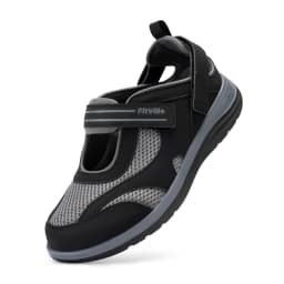 FitVille Mary Janes Women'S Diabetic Shoes Wide Summer Sandals With Adjustable Closures&Arch Support Breathable Nurse Shoe