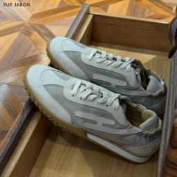 Men's Casual Breathable Patchwork Genuine Leather Shoes Low Cut Lace Up Sports Sneakers Lightweight Comfortable Autumn Shoes