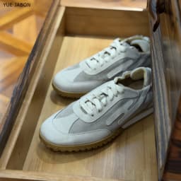 Men's Casual Breathable Patchwork Genuine Leather Shoes Low Cut Lace Up Sports Sneakers Lightweight Comfortable Autumn Shoes