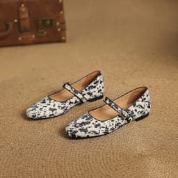 QUTAA 2025 Fashion Women Flats Shoes Heels Ballet Mary Jane Spring Round Toe Cow Leather Casual Summer Shoes Woman Size 34-40