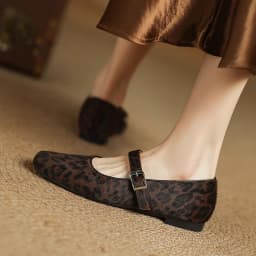 QUTAA 2025 Fashion Women Flats Shoes Heels Ballet Mary Jane Spring Round Toe Cow Leather Casual Summer Shoes Woman Size 34-40
