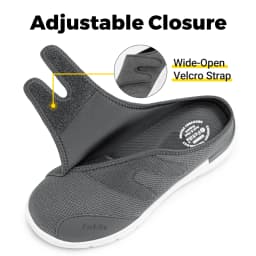 FitVille Men's Diabetic Shoes Orthopedic Slippers with Arch Support Extra Wide Toe Slip-On Sandals All-Day Comfort Swollen Feet