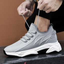 Men's Shoes 10cm Height Increase Sneakers Outdoor Breathable Casual Shoes Lace-up Men Running Shoe Mesh Soft Sole Elevator Shoes
