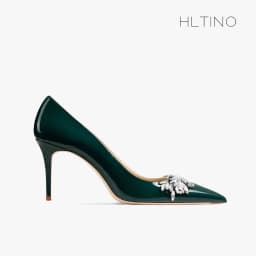 Luxury Woman Shoes Female Genuine Leather 2026 New Women Pumps Pointed Toe High Heels Rhinestone Light Party Ladies Shoes 10cm