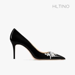 Luxury Woman Shoes Female Genuine Leather 2026 New Women Pumps Pointed Toe High Heels Rhinestone Light Party Ladies Shoes 10cm