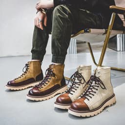 Handmade Autumn Winter New British Business Men Casual Leather Shoes Dress Cow Suede Ankle Boots Tooling Outdoor Desert Boots