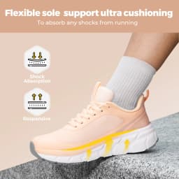 FitVille Women's Sports Shoes Wide Casual Sneakers Comfortable Cushioning Running Jogging Shoes for Women with Arch Support