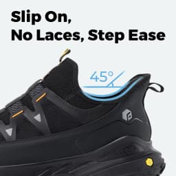 Fitville Men's Slip-on Hiking Shoes Wide Toe Box Trekking Sneakers for Men with Arch Support Comfortable Non-Slip Walking Shoes