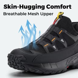 Fitville Men's Slip-on Hiking Shoes Wide Toe Box Trekking Sneakers for Men with Arch Support Comfortable Non-Slip Walking Shoes