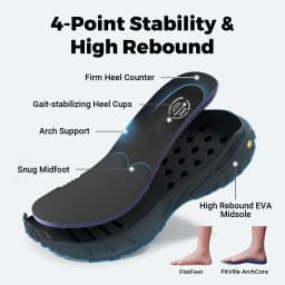 Fitville Men's Slip-on Hiking Shoes Wide Toe Box Trekking Sneakers for Men with Arch Support Comfortable Non-Slip Walking Shoes