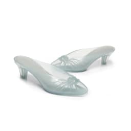 Women Transparent Jelly Mule Heels Peep Toe Clear Kitten Heel Slide Sandals Waterproof Slip On Jelly Shoes Casual Summer