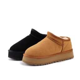Brand Design Suede Thick Bottom Snow Boots Women Winter 2026 Warm Plush Classic Solid Ankle Boots Non Slip Cotton Shoes Mujer