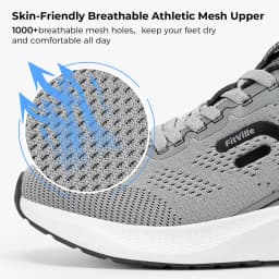 FitVille Men Wide Width Running Sneakers, Breathable Light Athletic Training Shoes, Comfort Wide Footwear for Swollen Feet, Diabetic Feet