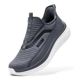 FitVille Men's Extra Wide Toe Box Slip On Running Sneakers, Lightweight Breathable Outdoor Walking Sports Shoes, Orthopedic Comfort Footwear for Swollen Feet Bunions Elderly