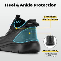 FitVille Men's Extra Wide Toe Box Slip On Running Sneakers, Lightweight Breathable Outdoor Walking Sports Shoes, Orthopedic Comfort Footwear for Swollen Feet Bunions Elderly