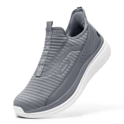 FitVille Men's Extra Wide Toe Box Slip On Running Sneakers, Lightweight Breathable Outdoor Walking Sports Shoes, Orthopedic Comfort Footwear for Swollen Feet Bunions Elderly